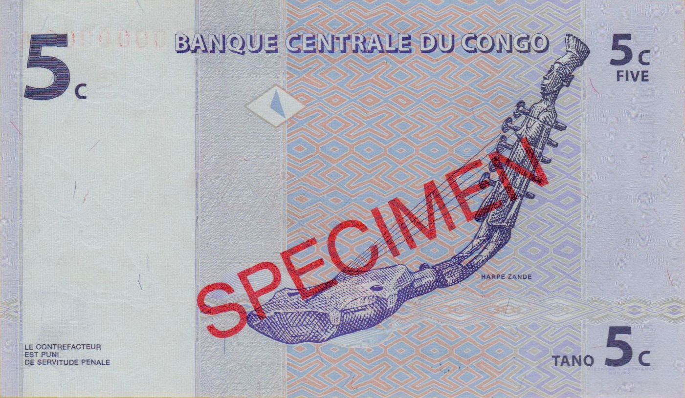 Congo 5 1997 UNC P-81/s [Specimen]